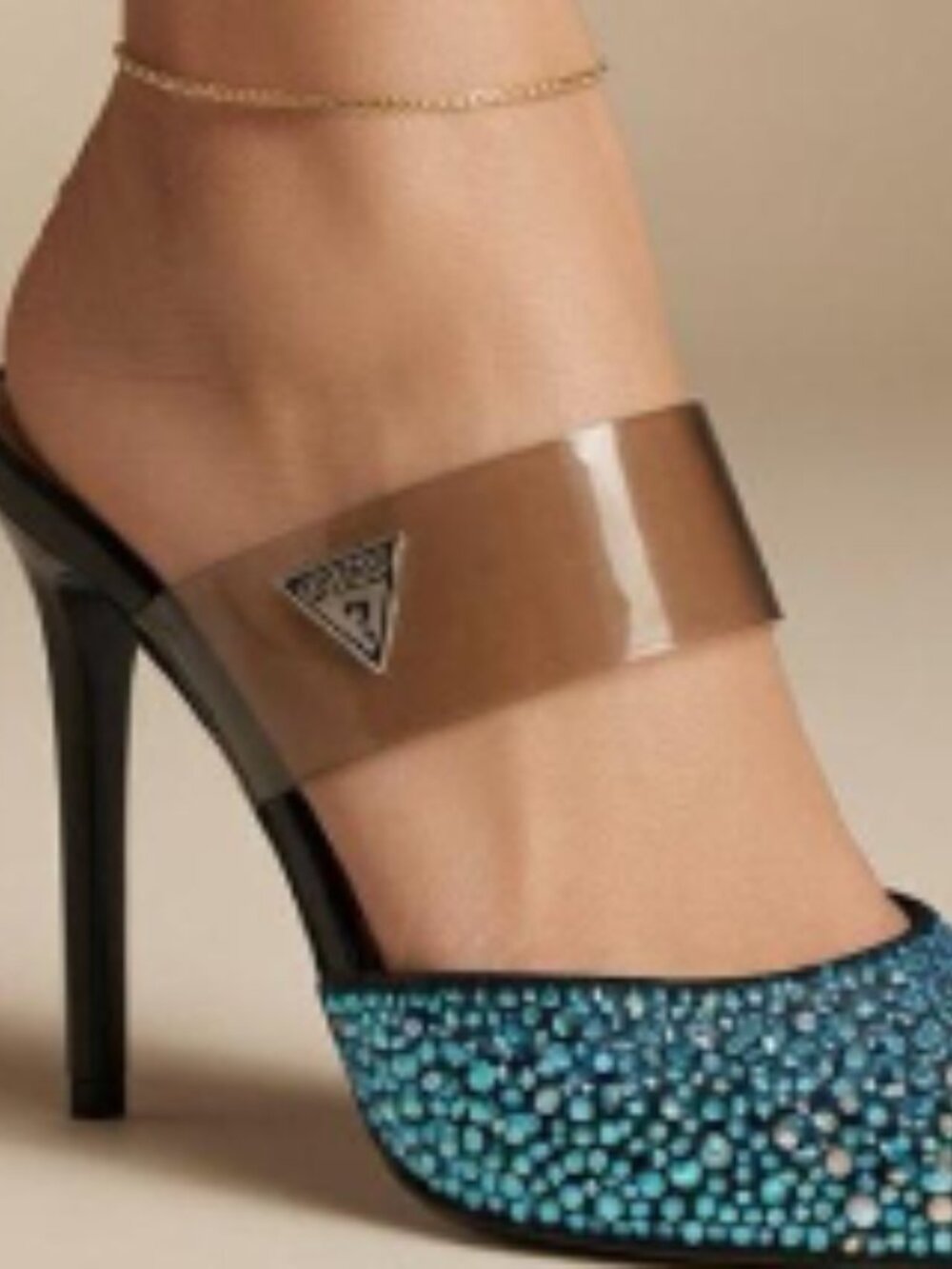 Guess Ombre Rhinestone Pointy Heels Sz 6 NEW